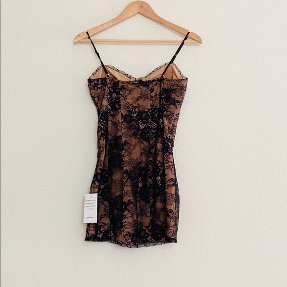 For Love & Lemons Black Strappy Lace Mini Dress XS - Picture 3 of 5